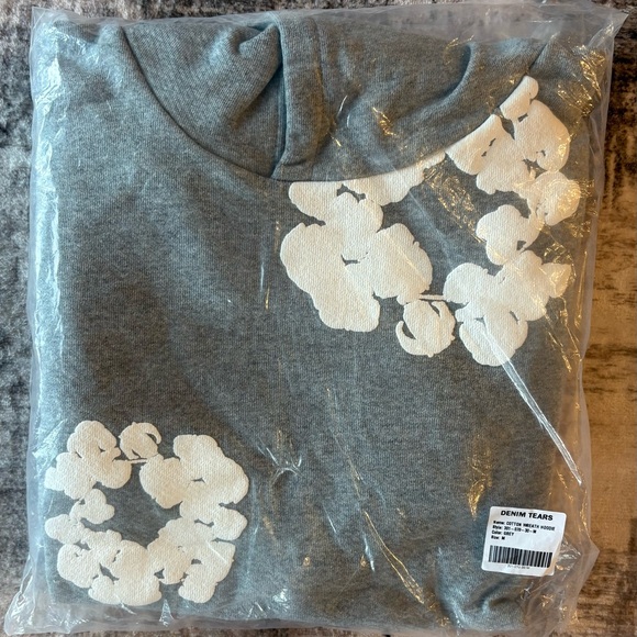 Denim Tears Cotton Wreath Hoodie Grey - Picture 3 of 6